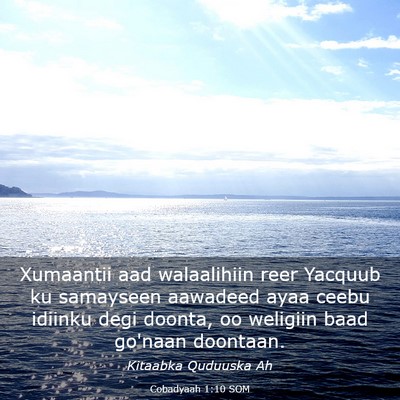 Picture 03 - Cobadyaah 1:10 SOM - Xumaantii aad walaalihiin reer Yacquub ku - Bible Verse Picture