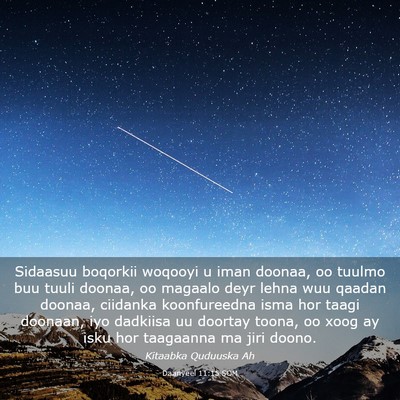 Picture 03 - Daanyeel 11:15 SOM - Sidaasuu boqorkii woqooyi u iman doonaa, oo - Bible Verse Picture