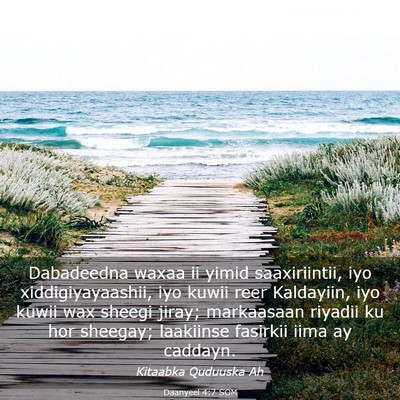 Picture 03 - Daanyeel 4:7 SOM - Dabadeedna waxaa ii yimid saaxiriintii, iyo - Bible Verse Picture