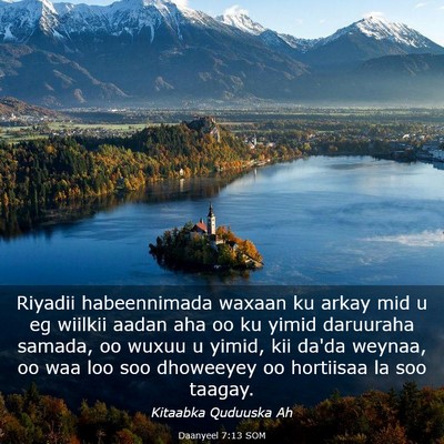 Picture 03 - Daanyeel 7:13 SOM - Riyadii habeennimada waxaan ku arkay mid u eg - Bible Verse Picture