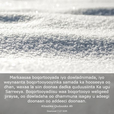 Picture 03 - Daanyeel 7:27 SOM - Markaasaa boqortooyada iyo dowladnimada, iyo - Bible Verse Picture