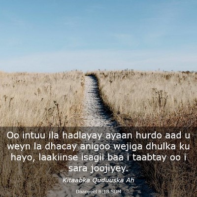Picture 03 - Daanyeel 8:18 SOM - Oo intuu ila hadlayay ayaan hurdo aad u weyn la - Bible Verse Picture