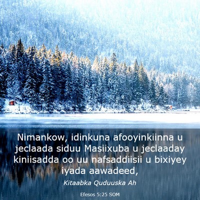 Picture 03 - Efesos 5:25 SOM - Nimankow, idinkuna afooyinkiinna u jeclaada siduu - Bible Verse Picture