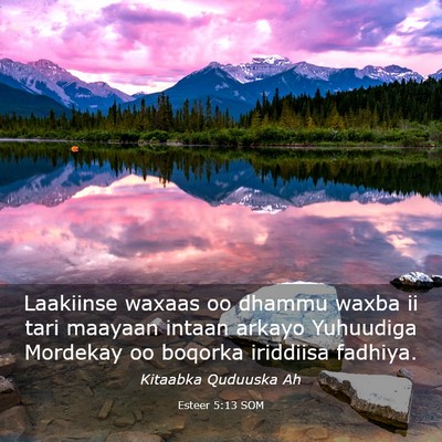 Picture 03 - Esteer 5:13 SOM - Laakiinse waxaas oo dhammu waxba ii tari maayaan - Bible Verse Picture