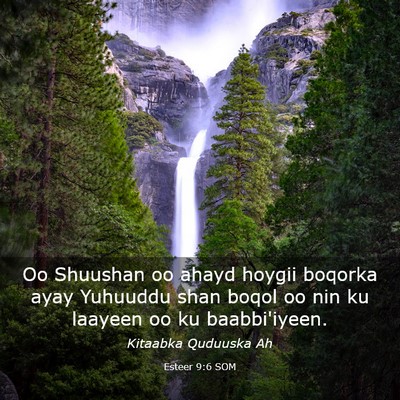 Picture 03 - Esteer 9:6 SOM - Oo Shuushan oo ahayd hoygii boqorka ayay Yuhuuddu - Bible Verse Picture