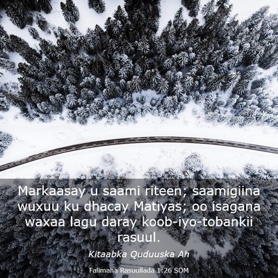 Picture 03 - Falimaha Rasuullada 1:26 SOM - Markaasay u saami riteen; saamigiina wuxuu ku - Bible Verse Picture
