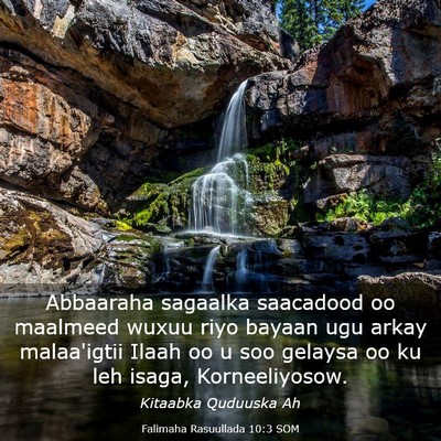 Picture 03 - Falimaha Rasuullada 10:3 SOM - Abbaaraha sagaalka saacadood oo maalmeed wuxuu - Bible Verse Picture
