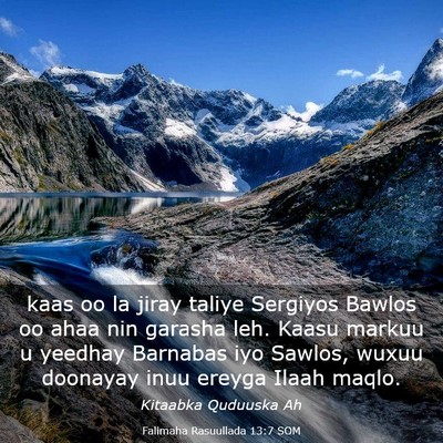 Picture 03 - Falimaha Rasuullada 13:7 SOM - kaas oo la jiray taliye Sergiyos Bawlos oo ahaa - Bible Verse Picture