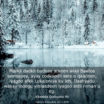 Picture 03 - Falimaha Rasuullada 14:11 SOM - Markii dadkii badnaa arkeen wixii Bawlos - Bible Verse Picture