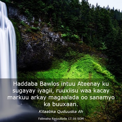 Picture 03 - Falimaha Rasuullada 17:16 SOM - Haddaba Bawlos intuu Ateenay ku sugayay iyagii, - Bible Verse Picture