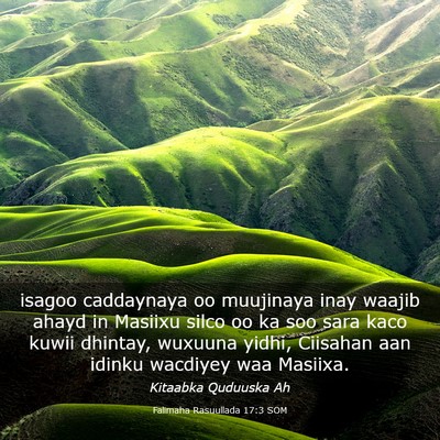 Picture 03 - Falimaha Rasuullada 17:3 SOM - isagoo caddaynaya oo muujinaya inay waajib ahayd - Bible Verse Picture