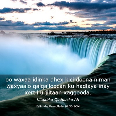 Picture 03 - Falimaha Rasuullada 20:30 SOM - oo waxaa idinka dhex kici doona niman waxyaalo - Bible Verse Picture