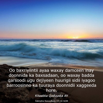 Picture 03 - Falimaha Rasuullada 27:30 SOM - Oo baxriyiintii ayaa waxay damceen inay doonnida - Bible Verse Picture