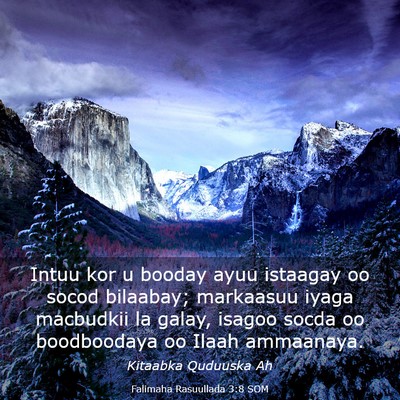 Picture 03 - Falimaha Rasuullada 3:8 SOM - Intuu kor u booday ayuu istaagay oo socod - Bible Verse Picture