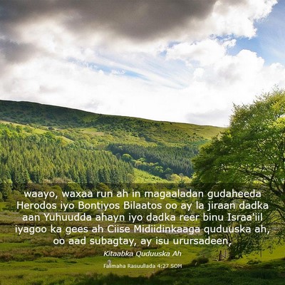 Picture 03 - Falimaha Rasuullada 4:27 SOM - waayo, waxaa run ah in magaaladan gudaheeda - Bible Verse Picture