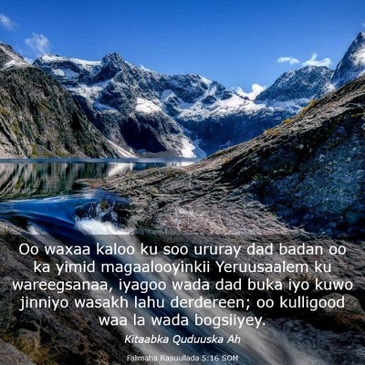 Picture 03 - Falimaha Rasuullada 5:16 SOM - Oo waxaa kaloo ku soo ururay dad badan oo ka - Bible Verse Picture
