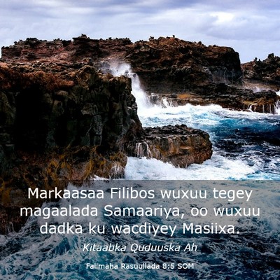 Picture 03 - Falimaha Rasuullada 8:5 SOM - Markaasaa Filibos wuxuu tegey magaalada - Bible Verse Picture
