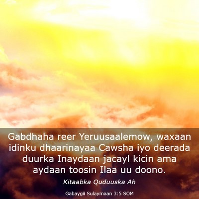 Picture 03 - Gabaygii Sulaymaan 3:5 SOM - Gabdhaha reer Yeruusaalemow, waxaan idinku - Bible Verse Picture
