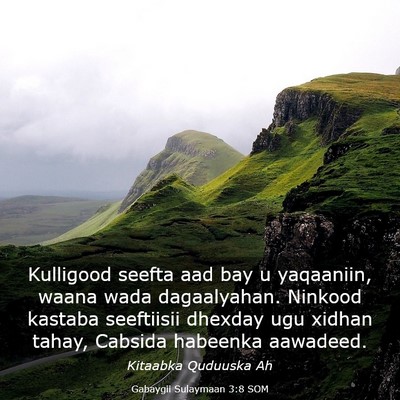 Picture 03 - Gabaygii Sulaymaan 3:8 SOM - Kulligood seefta aad bay u yaqaaniin, waana wada - Bible Verse Picture