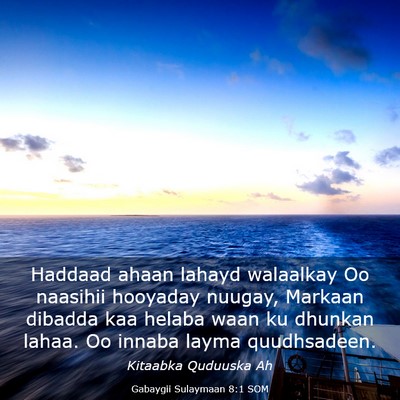 Picture 03 - Gabaygii Sulaymaan 8:1 SOM - Haddaad ahaan lahayd walaalkay Oo naasihii - Bible Verse Picture