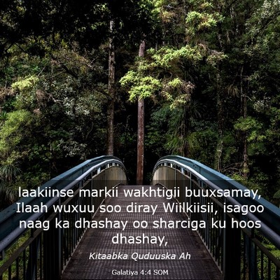 Picture 03 - Galatiya 4:4 SOM - laakiinse markii wakhtigii buuxsamay, Ilaah wuxuu - Bible Verse Picture