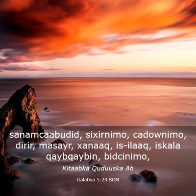Picture 03 - Galatiya 5:20 SOM - sanamcaabudid, sixirnimo, cadownimo, dirir, - Bible Verse Picture
