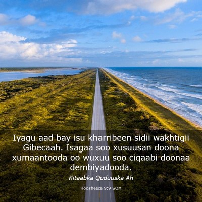 Picture 03 - Hoosheeca 9:9 SOM - Iyagu aad bay isu kharribeen sidii wakhtigii - Bible Verse Picture