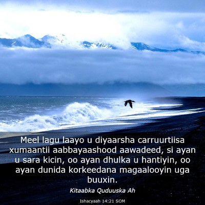 Picture 03 - Ishacyaah 14:21 SOM - Meel lagu laayo u diyaarsha carruurtiisa - Bible Verse Picture