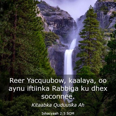 Picture 03 - Ishacyaah 2:5 SOM - Reer Yacquubow, kaalaya, oo aynu iftiinka Rabbiga - Bible Verse Picture