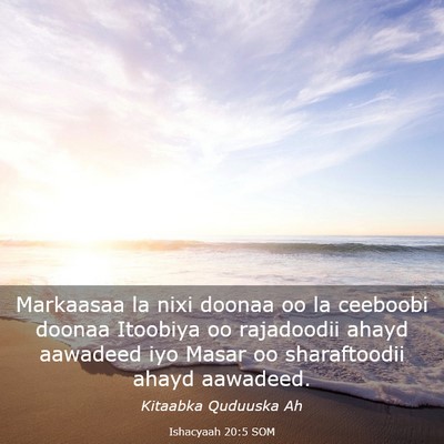 Picture 03 - Ishacyaah 20:5 SOM - Markaasaa la nixi doonaa oo la ceeboobi doonaa - Bible Verse Picture