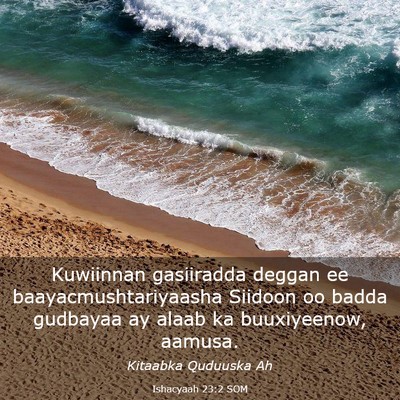 Picture 03 - Ishacyaah 23:2 SOM - Kuwiinnan gasiiradda deggan ee - Bible Verse Picture