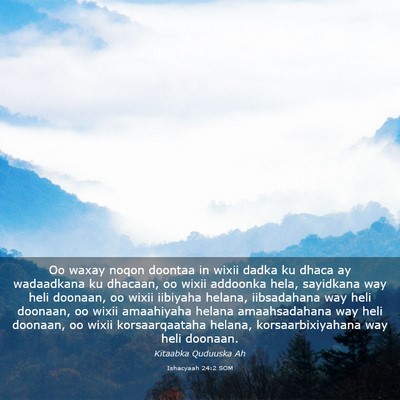 Picture 03 - Ishacyaah 24:2 SOM - Oo waxay noqon doontaa in wixii dadka ku dhaca ay - Bible Verse Picture