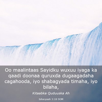 Picture 03 - Ishacyaah 3:18 SOM - Oo maalintaas Sayidku wuxuu iyaga ka qaadi doonaa - Bible Verse Picture