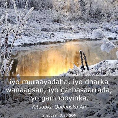 Picture 03 - Ishacyaah 3:23 SOM - iyo muraayadaha, iyo dharka wanaagsan, iyo - Bible Verse Picture