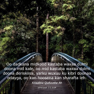 Picture 03 - Ishacyaah 3:5 SOM - Oo dadkana midkood kastaba waxaa dulmi doona mid - Bible Verse Picture