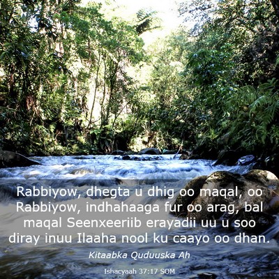 Picture 03 - Ishacyaah 37:17 SOM - Rabbiyow, dhegta u dhig oo maqal, oo Rabbiyow, - Bible Verse Picture