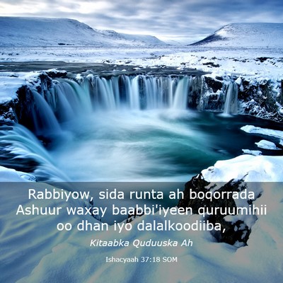 Picture 03 - Ishacyaah 37:18 SOM - Rabbiyow, sida runta ah boqorrada Ashuur waxay - Bible Verse Picture