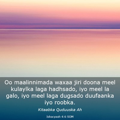 Picture 03 - Ishacyaah 4:6 SOM - Oo maalinnimada waxaa jiri doona meel kulaylka - Bible Verse Picture