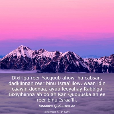 Picture 03 - Ishacyaah 41:14 SOM - Dixiriga reer Yacquub ahow, ha cabsan, dadkiinnan - Bible Verse Picture