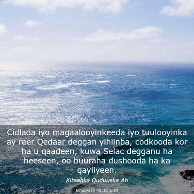 Picture 03 - Ishacyaah 42:11 SOM - Cidlada iyo magaalooyinkeeda iyo tuulooyinka ay - Bible Verse Picture
