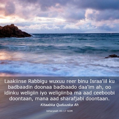 Picture 03 - Ishacyaah 45:17 SOM - Laakiinse Rabbigu wuxuu reer binu Israa'iil ku - Bible Verse Picture