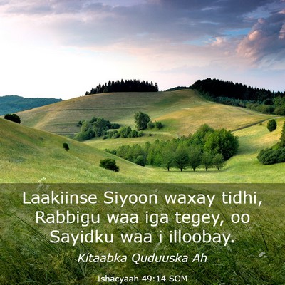 Picture 03 - Ishacyaah 49:14 SOM - Laakiinse Siyoon waxay tidhi, Rabbigu waa iga - Bible Verse Picture