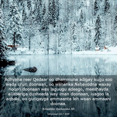 Picture 03 - Ishacyaah 60:7 SOM - Adhyaha reer Qedaar oo dhammuna adigay kugu soo - Bible Verse Picture
