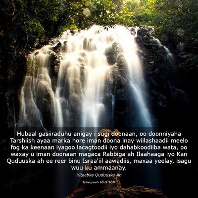 Picture 03 - Ishacyaah 60:9 SOM - Hubaal gasiiraduhu anigay i sugi doonaan, oo - Bible Verse Picture
