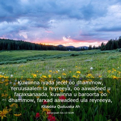 Picture 03 - Ishacyaah 66:10 SOM - Kuwiinna iyada jecel oo dhammow, Yeruusaalem la - Bible Verse Picture