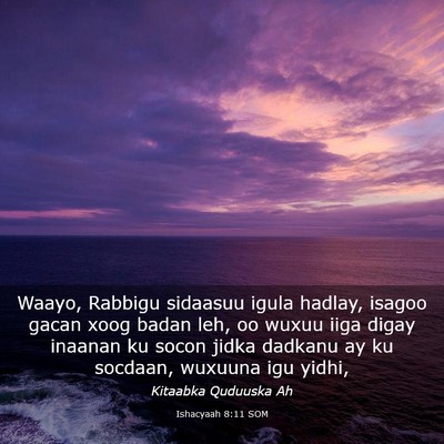 Picture 03 - Ishacyaah 8:11 SOM - Waayo, Rabbigu sidaasuu igula hadlay, isagoo - Bible Verse Picture