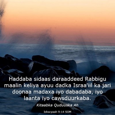 Picture 03 - Ishacyaah 9:14 SOM - Haddaba sidaas daraaddeed Rabbigu maalin keliya - Bible Verse Picture
