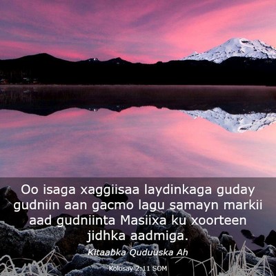 Picture 03 - Kolosay 2:11 SOM - Oo isaga xaggiisaa laydinkaga guday gudniin aan - Bible Verse Picture