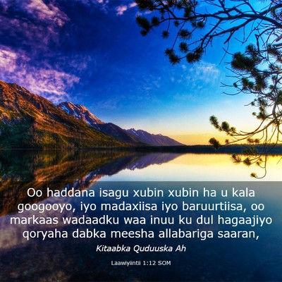 Picture 03 - Laawiyiintii 1:12 SOM - Oo haddana isagu xubin xubin ha u kala googooyo, - Bible Verse Picture