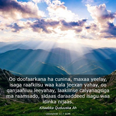 Picture 03 - Laawiyiintii 11:7 SOM - Oo doofaarkana ha cunina, maxaa yeelay, isaga - Bible Verse Picture